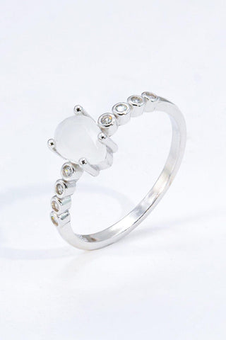 Teardrop Natural Moonstone Ring - Crazy Daisy Boutique