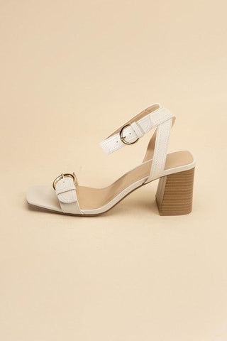 TREATY-S BUCKLE SANDAL HEELS - Crazy Daisy Boutique