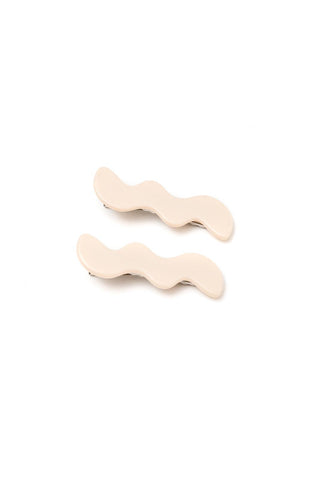 Wavy Clip Set in Cream - Crazy Daisy Boutique