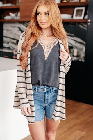 Weekend Adventure Striped Longline Cardigan - Crazy Daisy Boutique