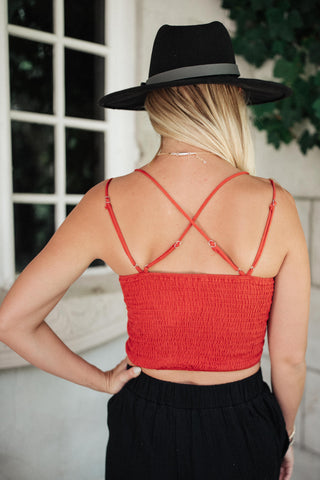 Wild And Free Crop Top in Rust - Crazy Daisy Boutique