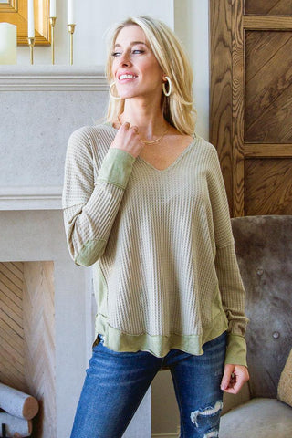 Winding Roads Top In Sage - Crazy Daisy Boutique