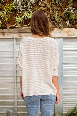 Wishful Thinking Henley In Natural - Crazy Daisy Boutique