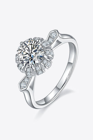 1 Carat Moissanite 925 Sterling Silver Ring - Crazy Daisy Boutique
