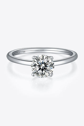 1 Carat Moissanite 925 Sterling Silver Solitaire Ring - Crazy Daisy Boutique
