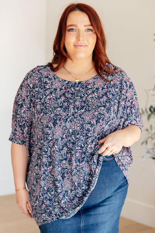 Essential Blouse in Navy Paisley - Crazy Daisy Boutique