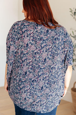 Essential Blouse in Navy Paisley - Crazy Daisy Boutique