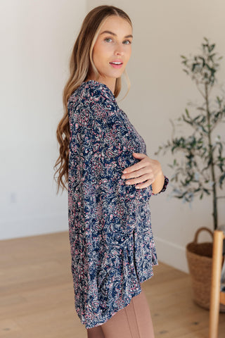 Essential Blouse in Navy Paisley - Crazy Daisy Boutique