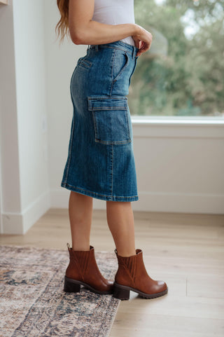 Always Be There Cargo Denim Skirt - Crazy Daisy Boutique