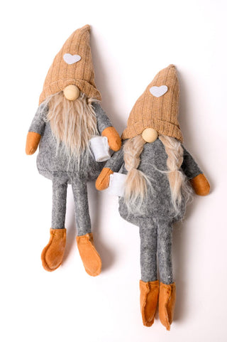Coffee Lover Gnomes Set of 2 in Beige - Crazy Daisy Boutique