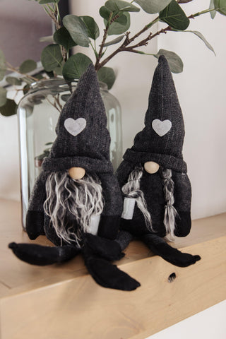 Coffee Lover Gnomes Set of 2 in Charcoal - Crazy Daisy Boutique