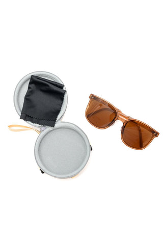 Collapsible Girlfriend Sunnies & Case in Champagne - Crazy Daisy Boutique