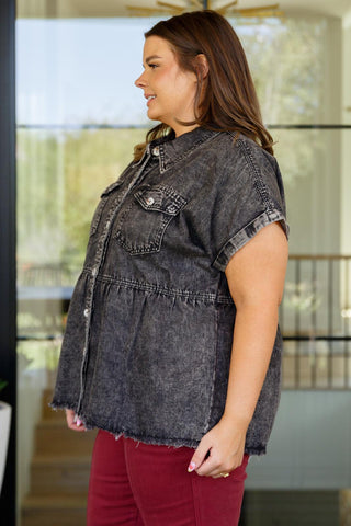 Cool and Carefree Denim Button Down - Crazy Daisy Boutique