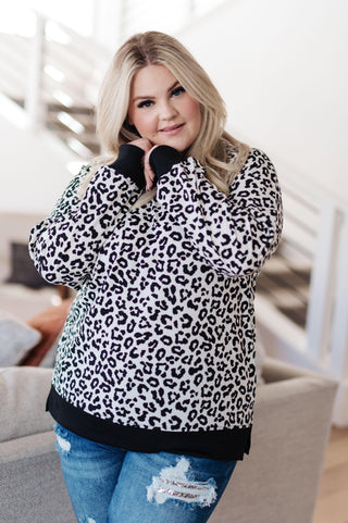 Cozy in Cheetah Pullover Sweatshirt - Crazy Daisy Boutique