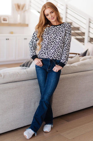 Cozy in Cheetah Pullover Sweatshirt - Crazy Daisy Boutique