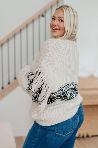 Don't Waver Fringe Detail Sweater - Crazy Daisy Boutique