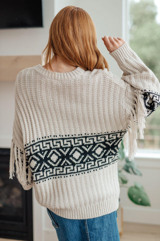 Don't Waver Fringe Detail Sweater - Crazy Daisy Boutique