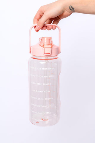 Elevated Water Tracking Bottle in Pink - Crazy Daisy Boutique