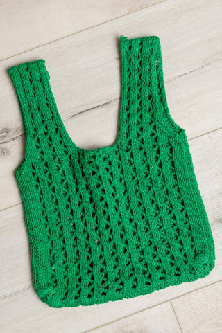 Girls Day Open Weave Bag in Green - Crazy Daisy Boutique