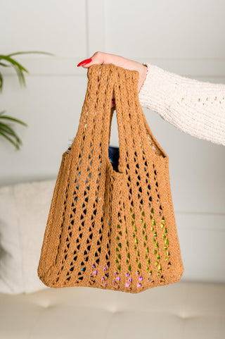 Girls Day Open Weave Bag in Tan - Crazy Daisy Boutique
