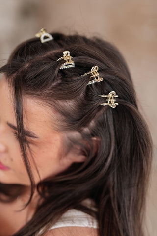 Gold & Pearl Mini Hair Clips Set of Three - Crazy Daisy Boutique