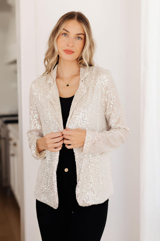 I Know You're Busy Sequin Blazer - Crazy Daisy Boutique