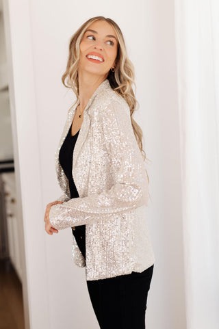 I Know You're Busy Sequin Blazer - Crazy Daisy Boutique