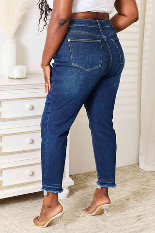 Judy Blue Full Size High Waist Released Hem Slit Jeans - Crazy Daisy Boutique