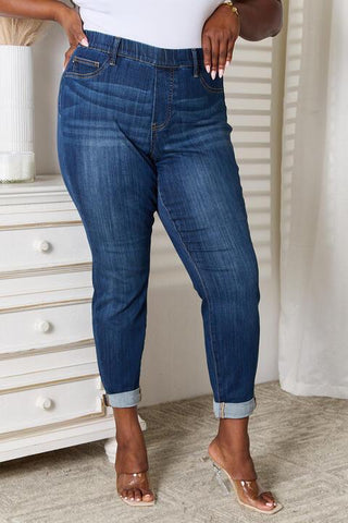 Judy Blue Full Size Skinny Cropped Jeans - Crazy Daisy Boutique