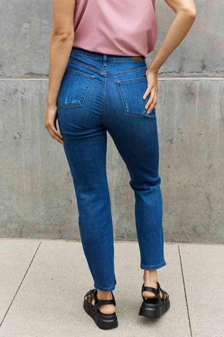 Judy Blue Melanie Full Size High Waisted Distressed Boyfriend Jeans - Crazy Daisy Boutique