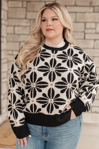 Mid Mod Floral Sweater - Crazy Daisy Boutique