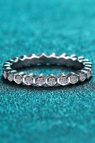 Moissanite 925 Sterling Silver Eternity Ring - Crazy Daisy Boutique