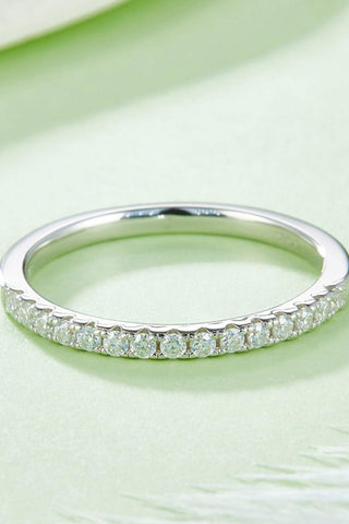 Moissanite Platinum-Plated Half-Eternity Ring - Crazy Daisy Boutique