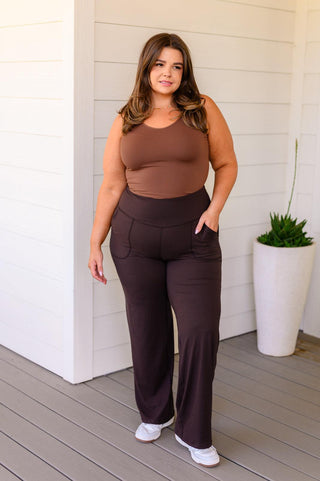 Moving and Grooving Wide Leg Leggings - Crazy Daisy Boutique