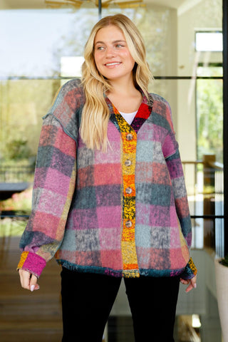 Nothing But Adventure Plaid Cardigan - Crazy Daisy Boutique