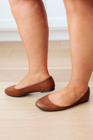 On Your Toes Ballet Flats in Camel - Crazy Daisy Boutique