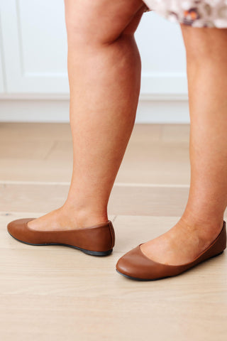 On Your Toes Ballet Flats in Camel - Crazy Daisy Boutique