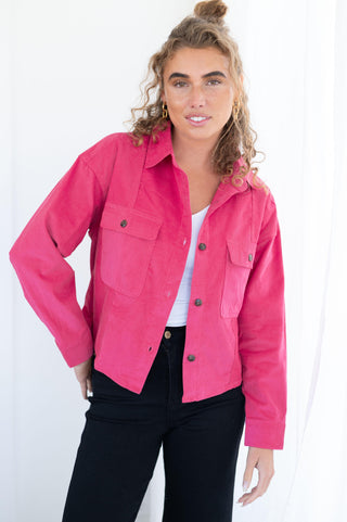 Perfect Pop of Pink Jacket - Crazy Daisy Boutique