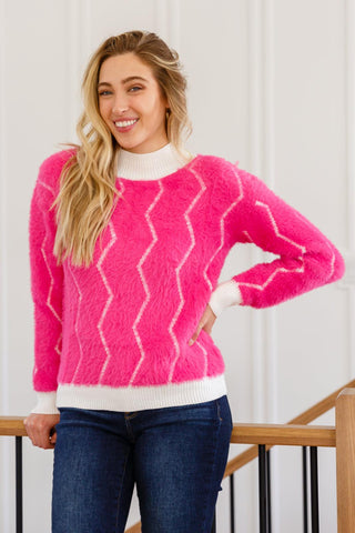 Pop Culture Zig Zag Sweater - Crazy Daisy Boutique