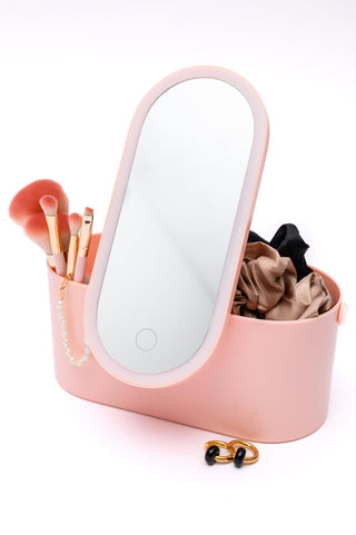Portable Beauty Storage With LED Mirror - Crazy Daisy Boutique