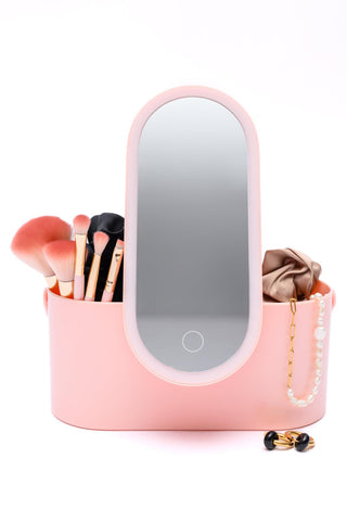 Portable Beauty Storage With LED Mirror - Crazy Daisy Boutique