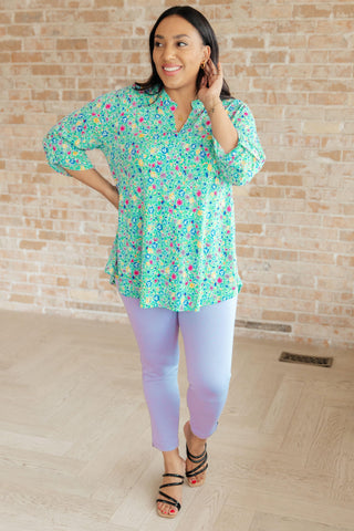 Lizzy Top in Emerald Floral - Crazy Daisy Boutique