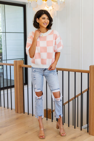 Start Me Up Checkered Sweater - Crazy Daisy Boutique