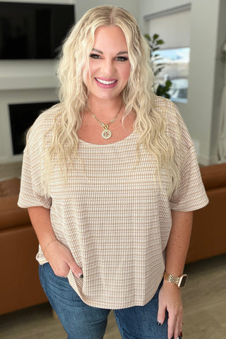 Textured Boxy Top in Taupe - Crazy Daisy Boutique