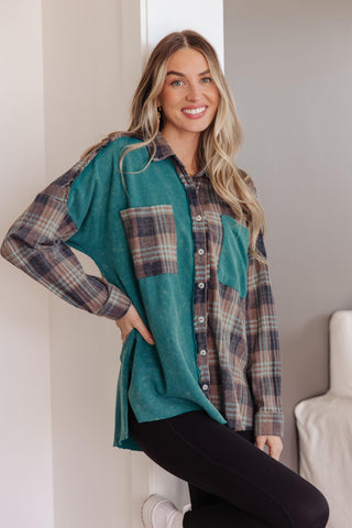 Tied for Time Thermal Plaid Button Up - Crazy Daisy Boutique