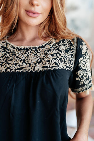 Try Again Embroidered Top - Crazy Daisy Boutique